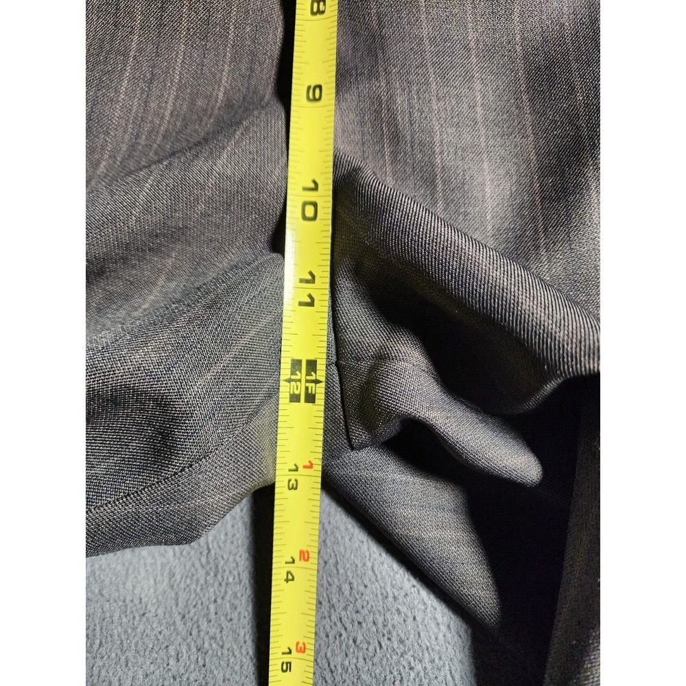 Kasper Pants Womens Size 10 Brown Striped Chino Casual Ankle Buttons Zip - Picture 10 of 16